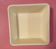 ARABIA Teema, rechteckige Schale, honiggelb, 1960er Jahre, 5,5 cm hoch