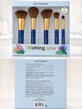 Sephora Wishing You 5-Piece Face Makeup Brush Set Vegan Holiday Gift New