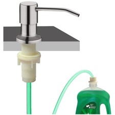 Rust  Corrosion Resistant Kitchen Soap Dispenser - Sleek Brushed Nickel Design
