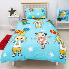 Cocomelon Friends Single Duvet Cover Set Children's Reversible Bedding Blue