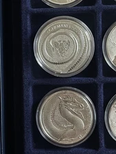 2020 Germania Beasts  Double Fafnir BU 2 X 1 OZ Silver Ind Capsules Dragon w/COA
