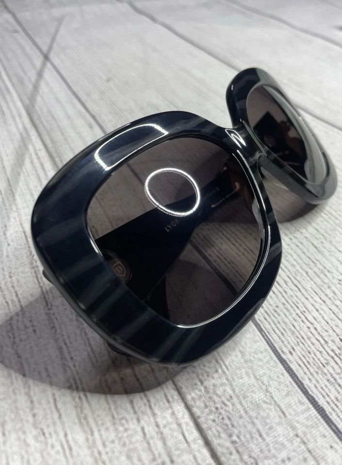 Gafas de sol Dita Lyon 22008A 27,5 negro acetato marco cuadrado de gran tamaño hechas en Japón Foto 4 de 4