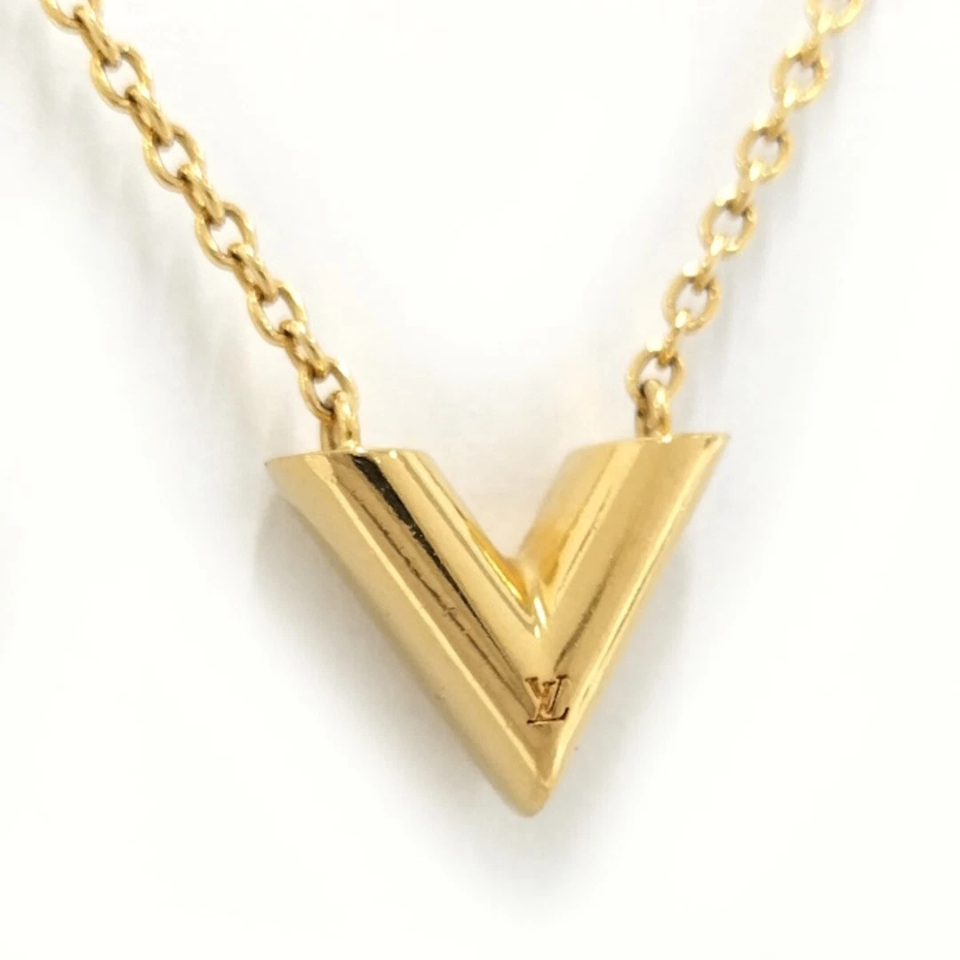 LOUIS VUITTON（LV） Louis Vuitton ESSENTIAL V COLLANA PLACCATA ORO usata SKAI 0