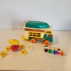 Vintage 1972 Fisher-Price Little People Family Camper Boat and Accessories Lot