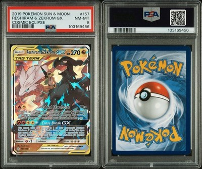 Reshiram & Zekrom GX 157/236 Sm-Cosmic Eclipse Holo PSA 8 | eBay