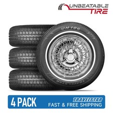 Set Of 4 Travelstar Un106 15580r13 79t 14mm White Wall As Passenger Car Tires