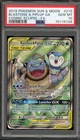 Pokemon Blastoise & Piplup GX Cosmic Eclipse Full Alt Art #215 PSA 10 Gem Mint