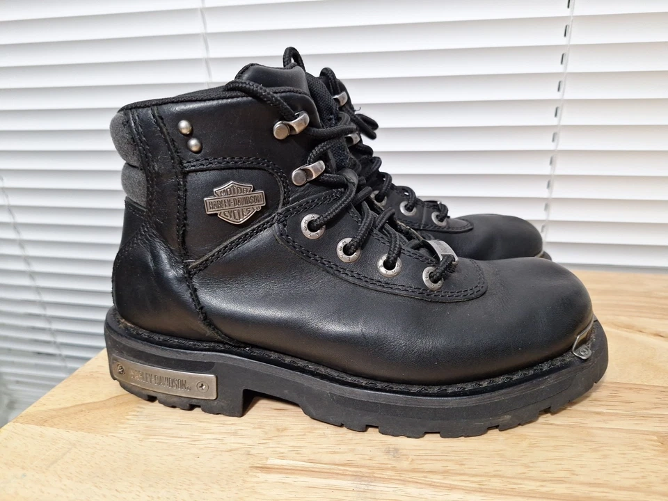 Botas de cuero negras Harley Davidson D87065 para motocicleta para mujer US 7 EUR 38 Foto 4 de 4
