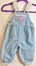 Vintage OshKosh B  Gosh Overalls Sz 3-6 Months Union Made in the USA 100 Cotton