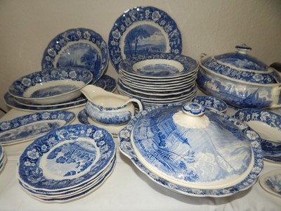 Palissy Pottery England Thames River Scenes blau: Auswahl