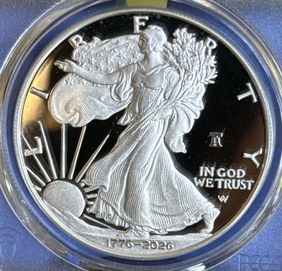   2026 W SiIver Eagle Proof $1 250th Liberty Bell Privy First Strike