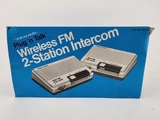 Realistic Plug n Talk Wireless FM 2-Stations Intercom 43-207A • For Parts