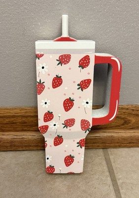 Hobby Lobby 5.6 inch Strawberry Decorated Tumbler Table Decor