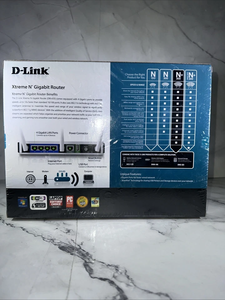 D-Link DIR-655 Xtreme N Gigabit Wireless Internet Wifi Router 802.11n - Image 2 of 4