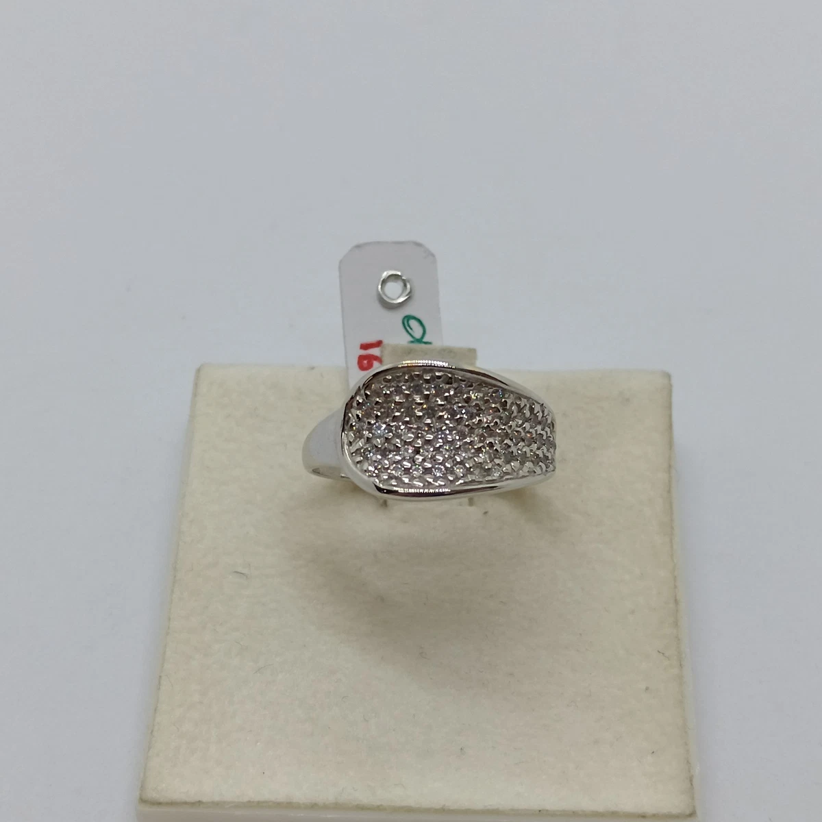 Anello in Oro Bianco e Rosa 18 Carati con Zirconi Bianchi da