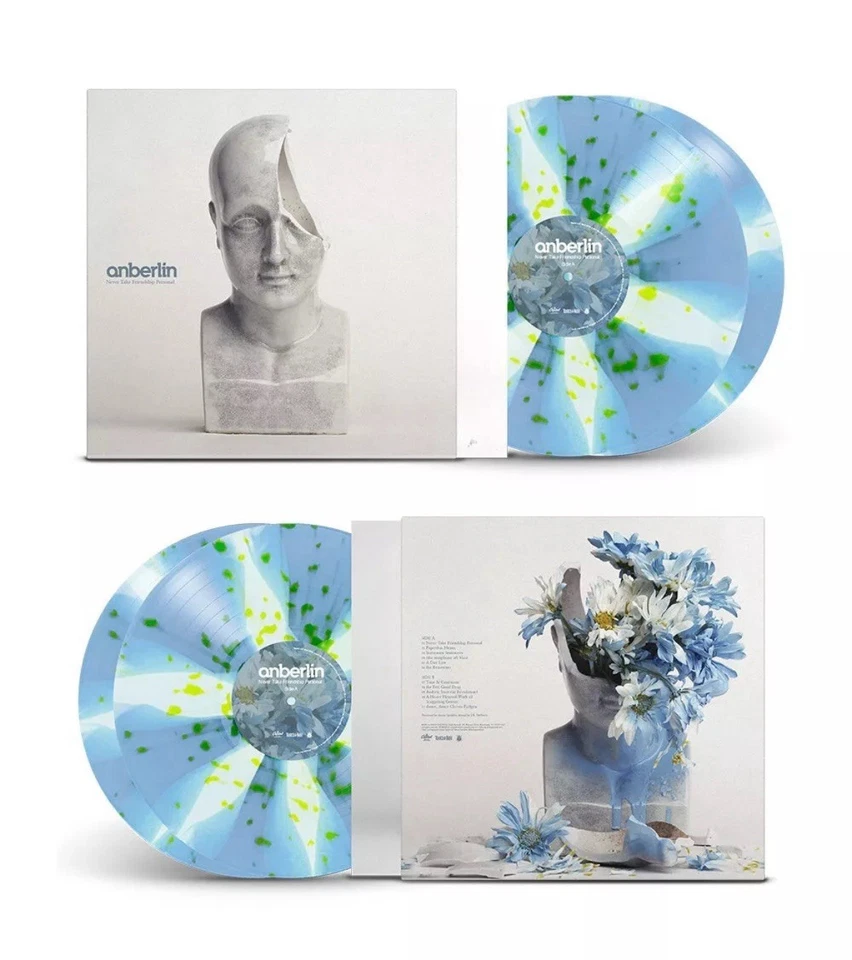 Anberlin Never Take Friendship Personal Blue White Cornetto vinyl New Sealed Foto 3 de 3