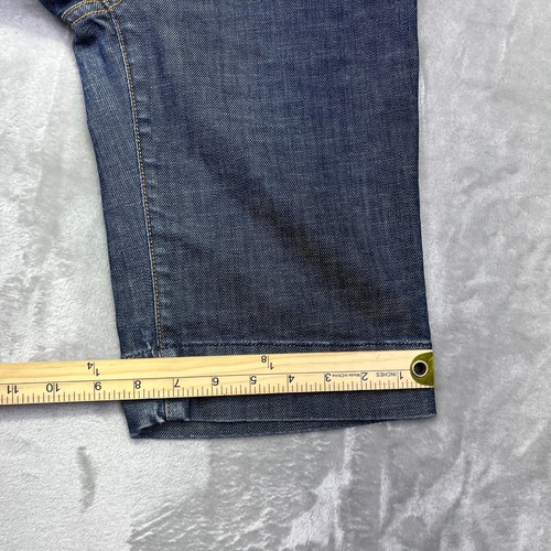 Citizens of Humanity Denim Bermuda Shorts Dark Wash Cuffed Hem Women 26 Fits 28" - Picture 4 of 10