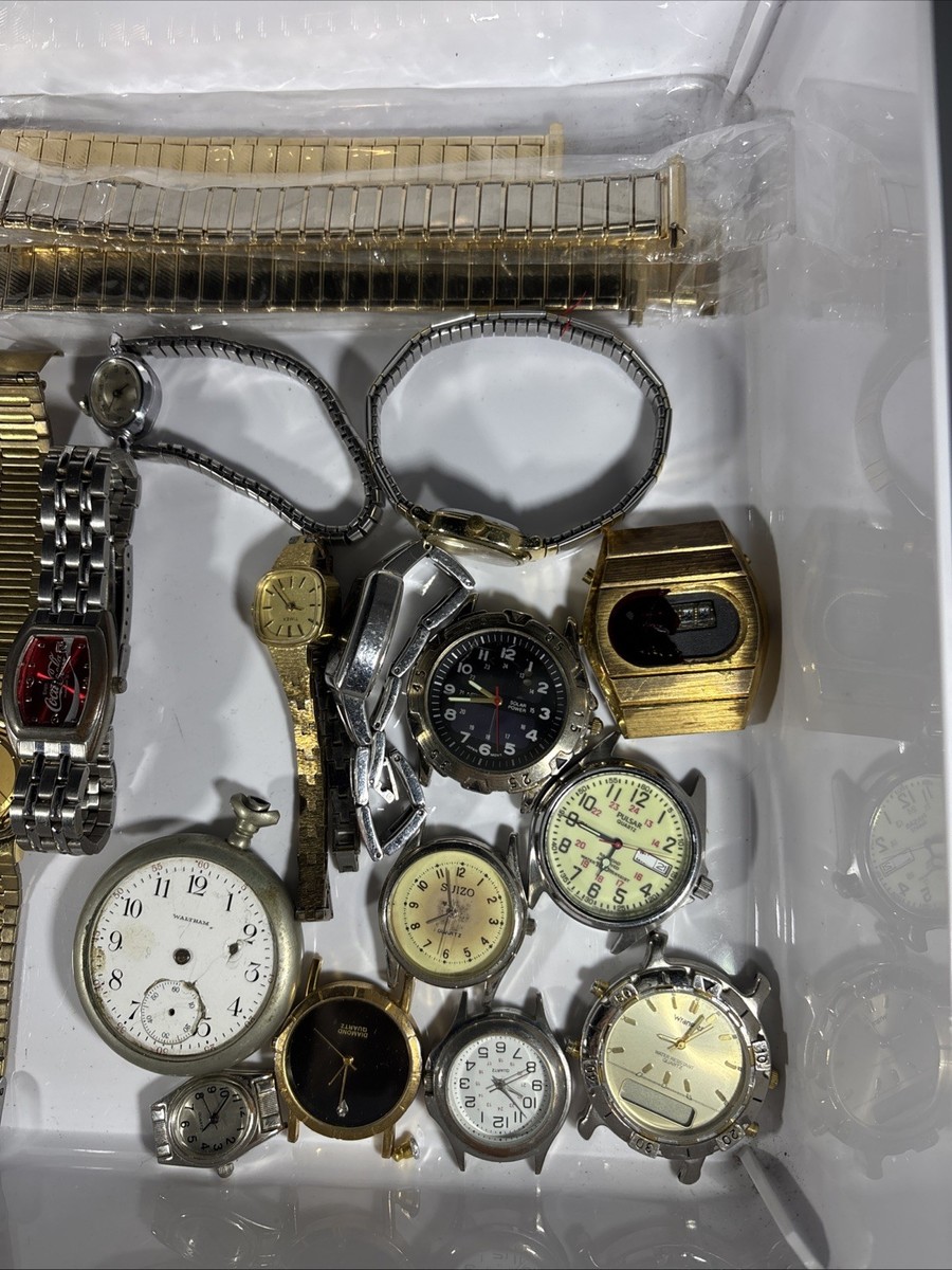 WATCH PARTS LOT Wristwatches Metal Bands Project Parts View 4