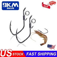 15Pcs Live Shrimp Hook Set Catfish Fishing Hook Shrimp Holder Hook for Saltwater