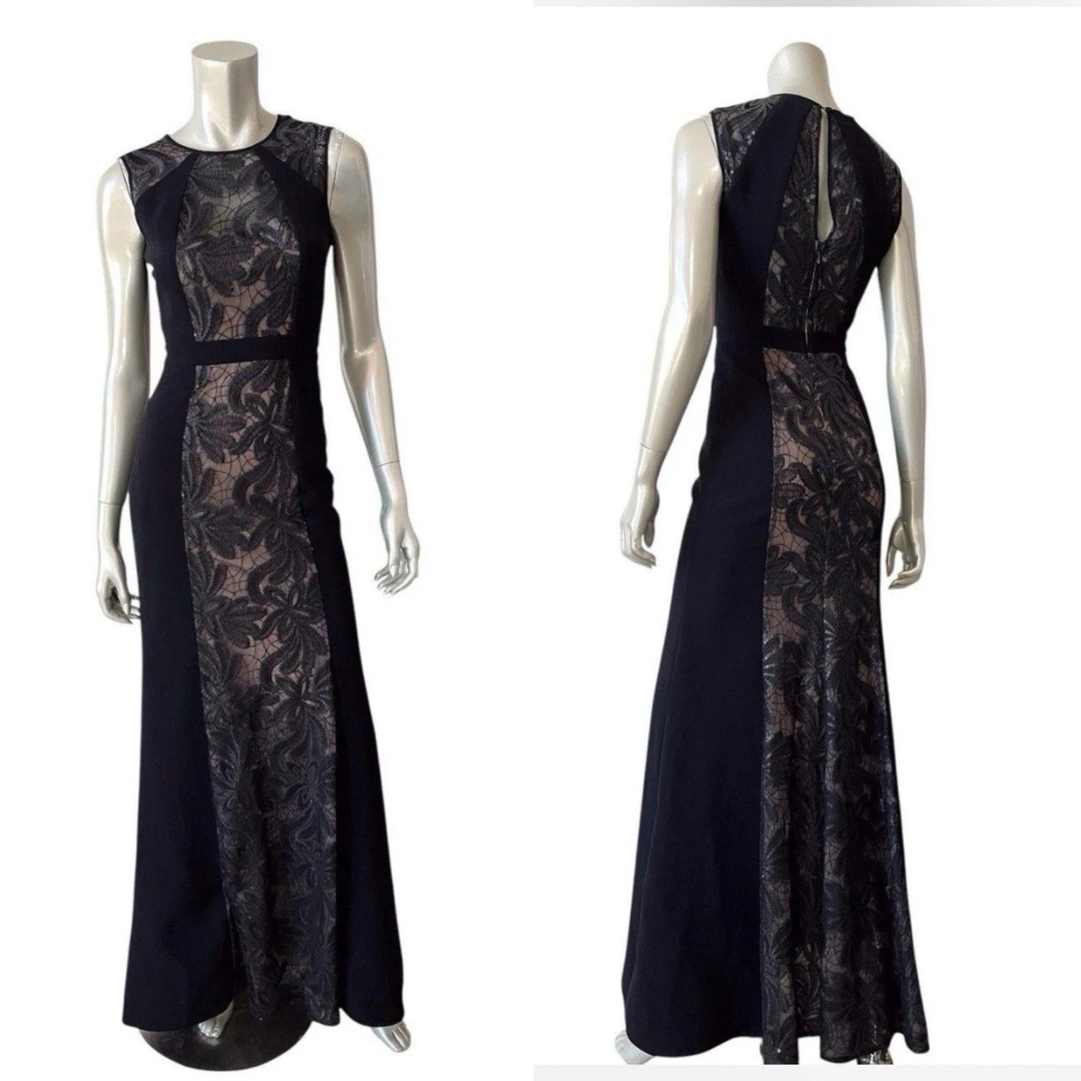 chinese dress ladies BCBGMAXAZRIA Evans Lace Insert Evening Dress  Runway Catalog