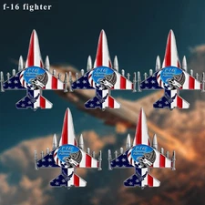 5pcs Air Force Challenge Coin F-16 Fighting Falcon US Airplane Model Collectible