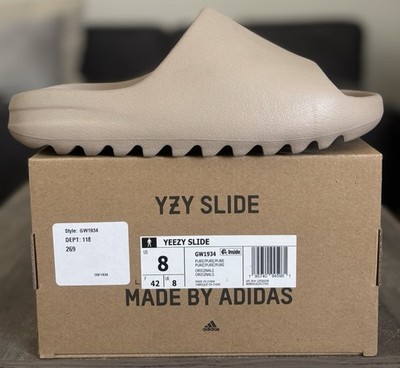 Size 8 - Adidas Yeezy Slide Pure (Restock Pair) Beige Cream  display picture 3