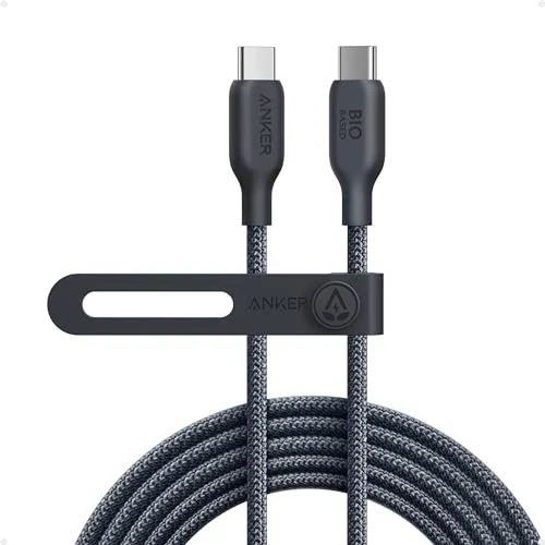  Cable USB C, 240W Bio-Trenzado Tipo C Cable de Carga Rápida para 10 pies 1 Negro Foto 2 de 4