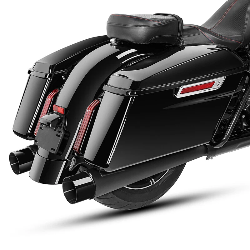 Tubo de escape silenciadores megafone deslizante 4" ajuste para Harley Road Glide King 17-24 - Imagem 2 de 4