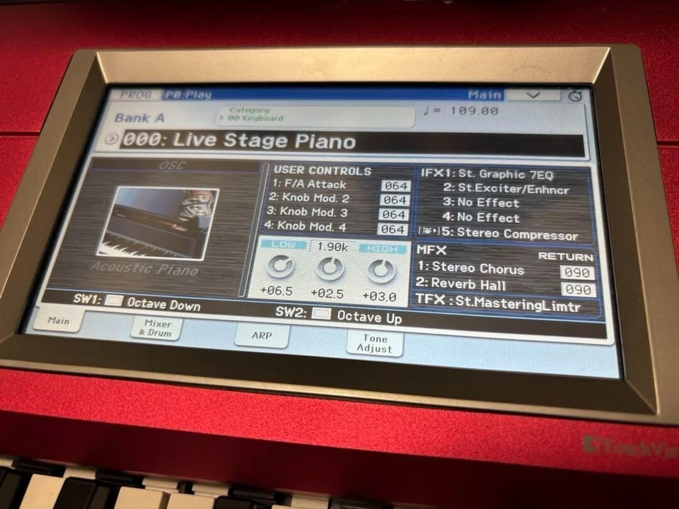 Korg Krome-61 Red Synthesizer Keyboard Instrument mit Adapterkoffer - Bild 4 von 4