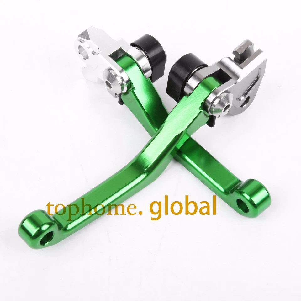 Palancas de freno de embrague verde pivote para Kawasaki KX125 2000-2005 EE. UU. 2001 2002 2003 Foto 3 de 4