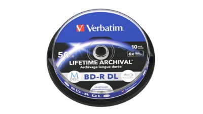 Verbatim 43847 M-Disc BD-R DL 6X 50GB Tintenstrahl 10er Pack Spindel