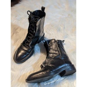 zara black lace up boots
