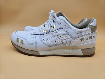 ASICS GEL-Lyte III White Gold Accents 1191A201 Size Womens EUC