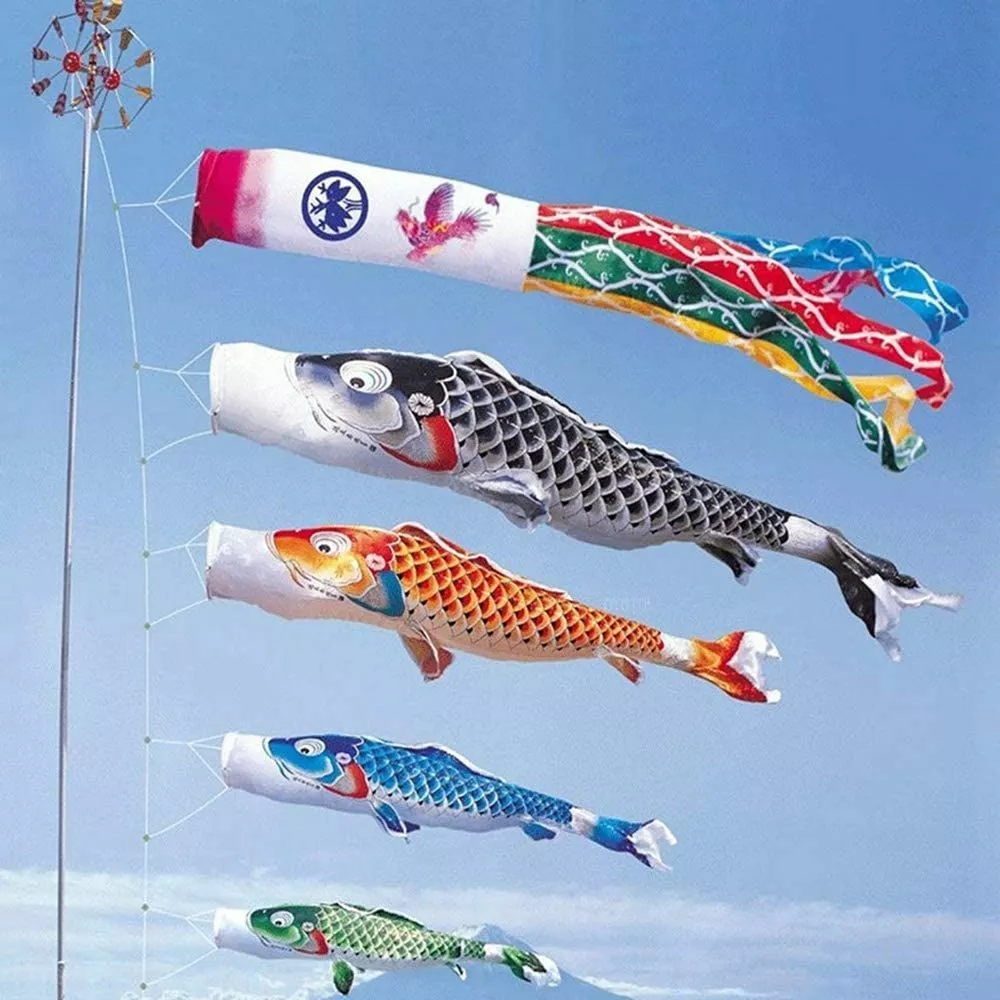 1 Yard Japanese Fans & Streamers Fabric