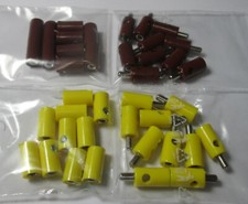 40 Stecker/Querlochstecker und Muffen 2,6mm - gelb,braun (Stck 24,75 ct)  *NEU*