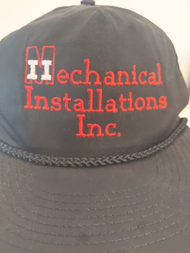Mechanical Installations Inc. Embroidered Rope Snapback Black Hat - Picture 2 of 12