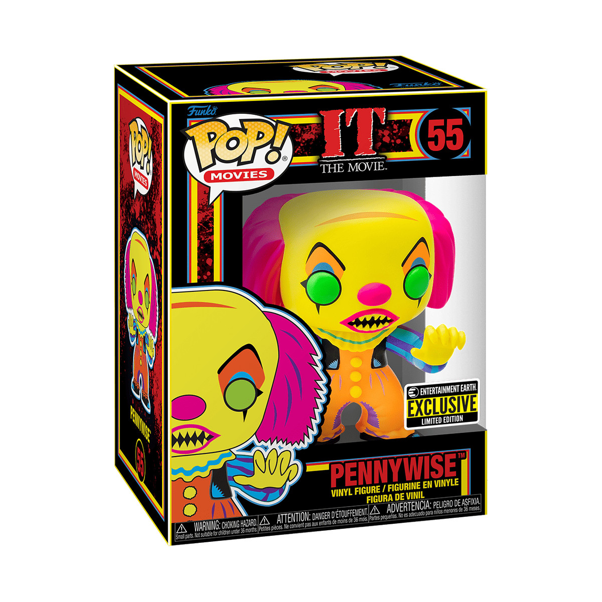 funko pop ペニーワイズ　IT [超希少品] Funko Pop! Vinyl: It - Pennywise (Black Light) - Entertainment