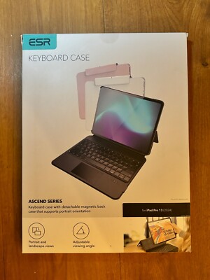 ESR Wireless Keyboard Case for iPad Pro 13 inch - Magnetic Stand Black