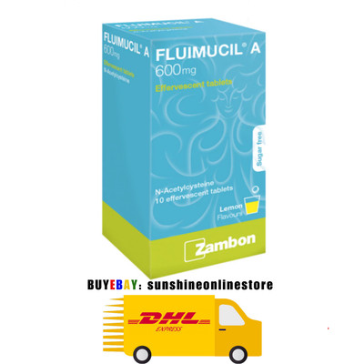 2 Boxes Fluimucil A 600mg Effervescent Tablet 10s Clear Phlegm Relief Cough