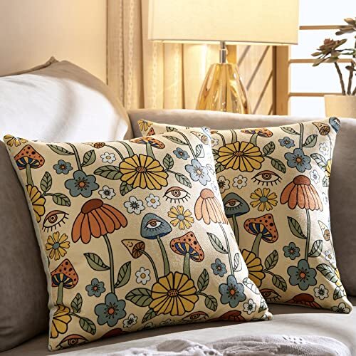 boho floral throw pillows