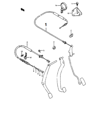 Accelerator Cable OEM for 85-95 SUZUKI SAMURAI SIERRA SJ413 SJ410