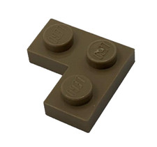 Lego 2420 Dark Tan Plate 2 x 2 Corner Element 4550168