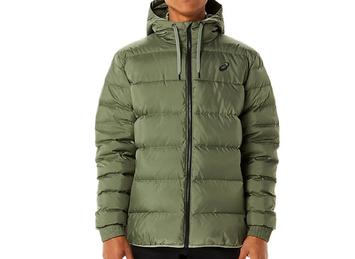 Asics down hooded jacket hotsell