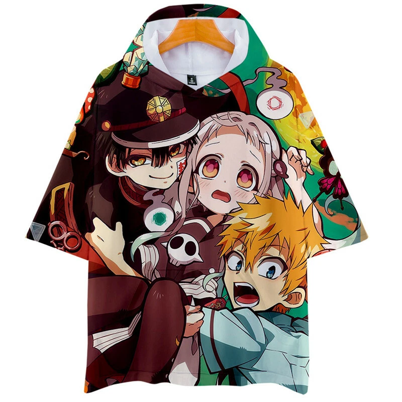 Anime Toilet-Bound Hanako-kun Shirt Hoodie Unisex Adult Casual Hooded T-Shirt