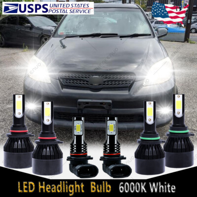 For Toyota Matrix 2003 2004 2005 2006 2007 2008 - LED Headlight + Fog Bulbs C9B