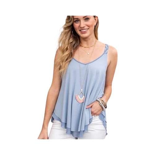 Tanque Fara trenzado Grace & Lace en azul cielo talla L - Imagen 12 de 18