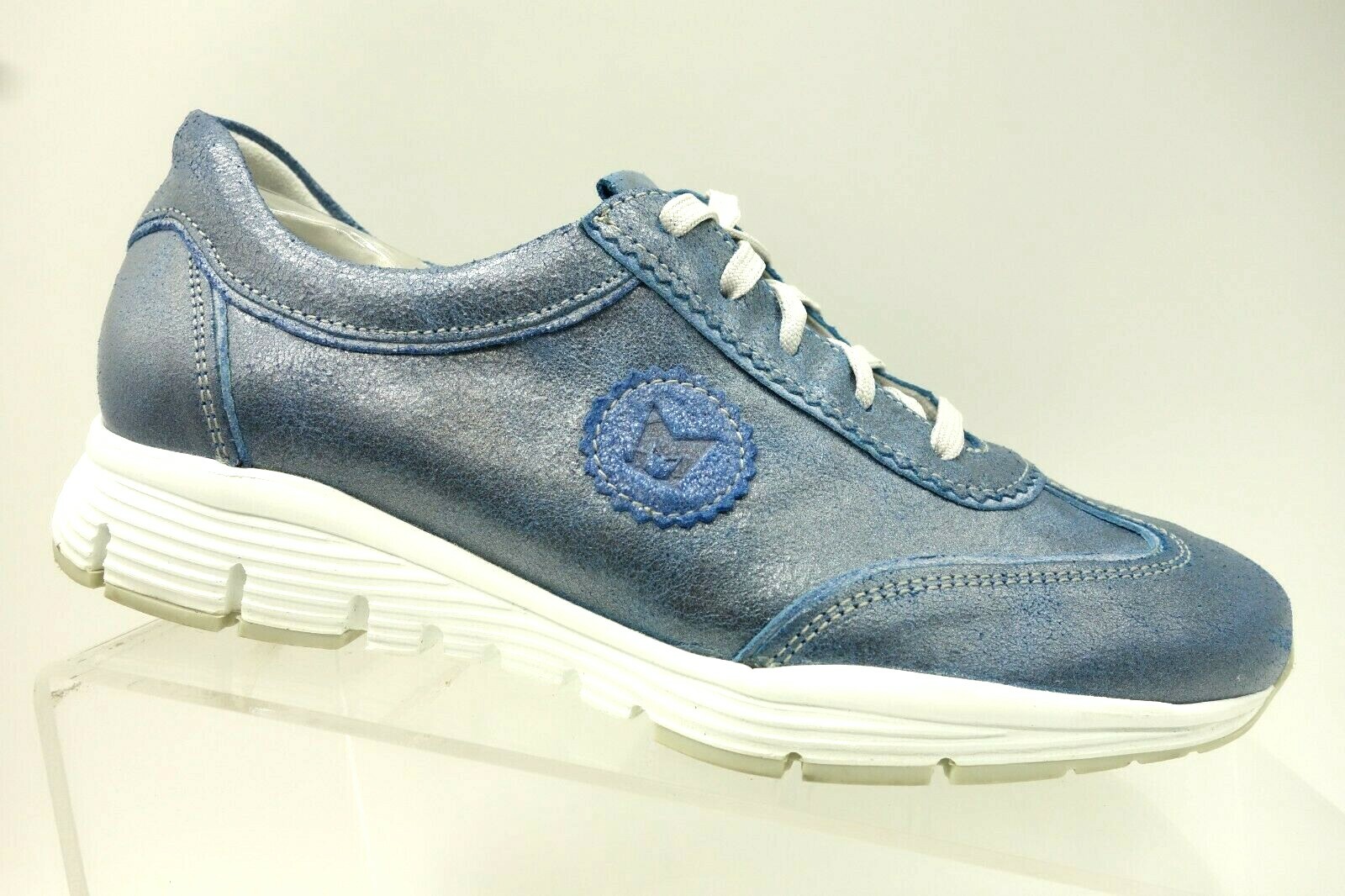 Mephisto Brillo Azul Cuero Con Cordones Zapatos tenis de correr mujeres de 5.5 Mephisto Brillo Azul Cuero Con Cordones Zapatos tenis de correr mujeres de 5.5