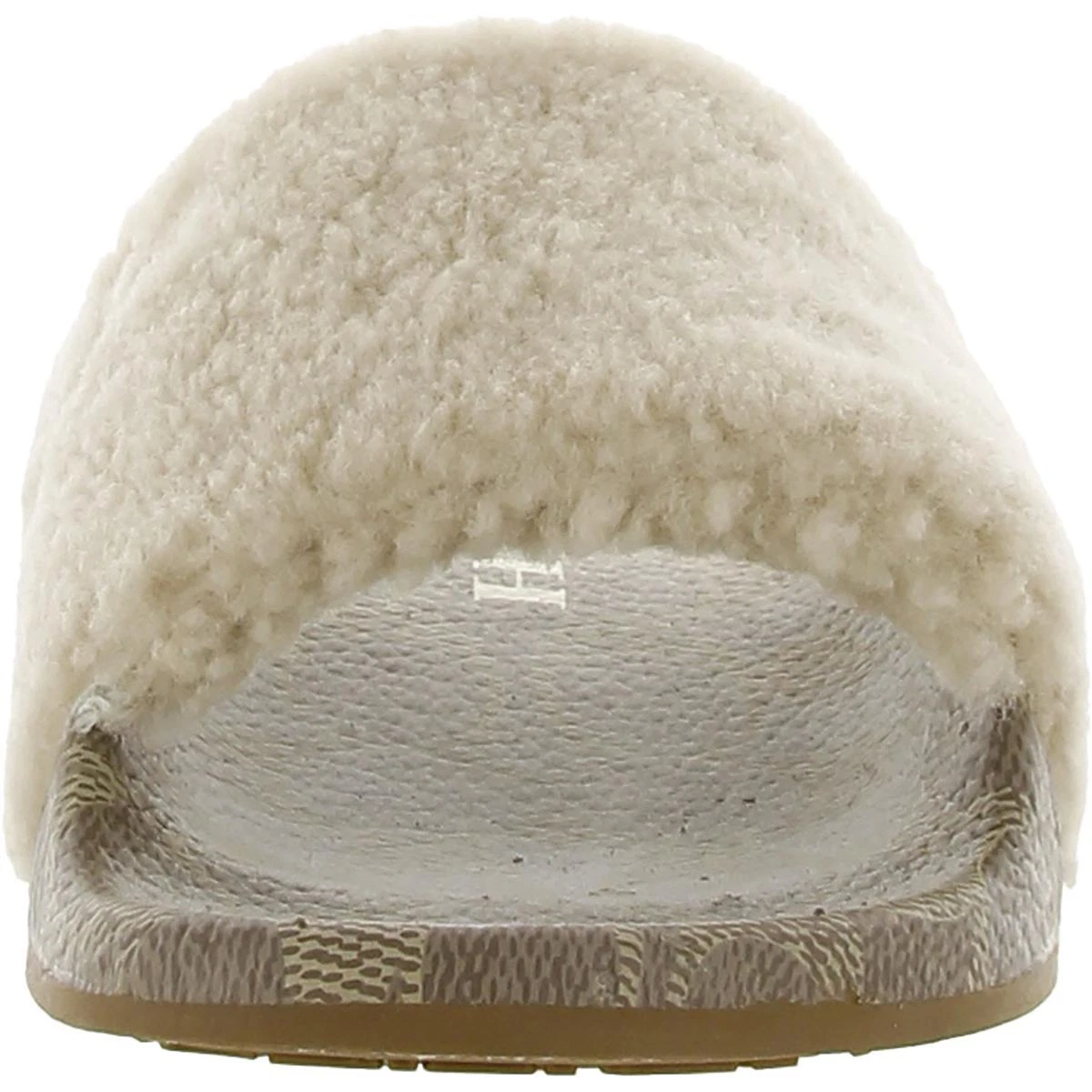 Coach Womens Ulla Ivory Shearling Slide Sandals Shoes 8 Medium B