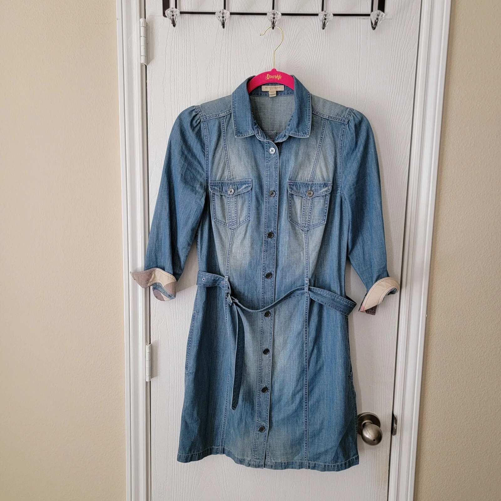 Abito camicia denim Burberry Brit taglia 6