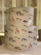 Safari Animals Lamp Shade Sophie Allport Fabric Children Baby Nursery Lampshade